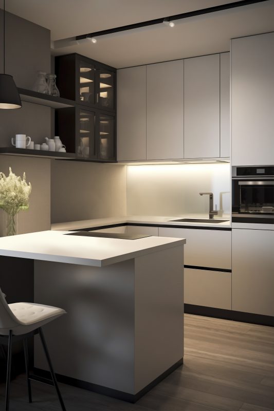 Kitchen With Small Space Modern Design