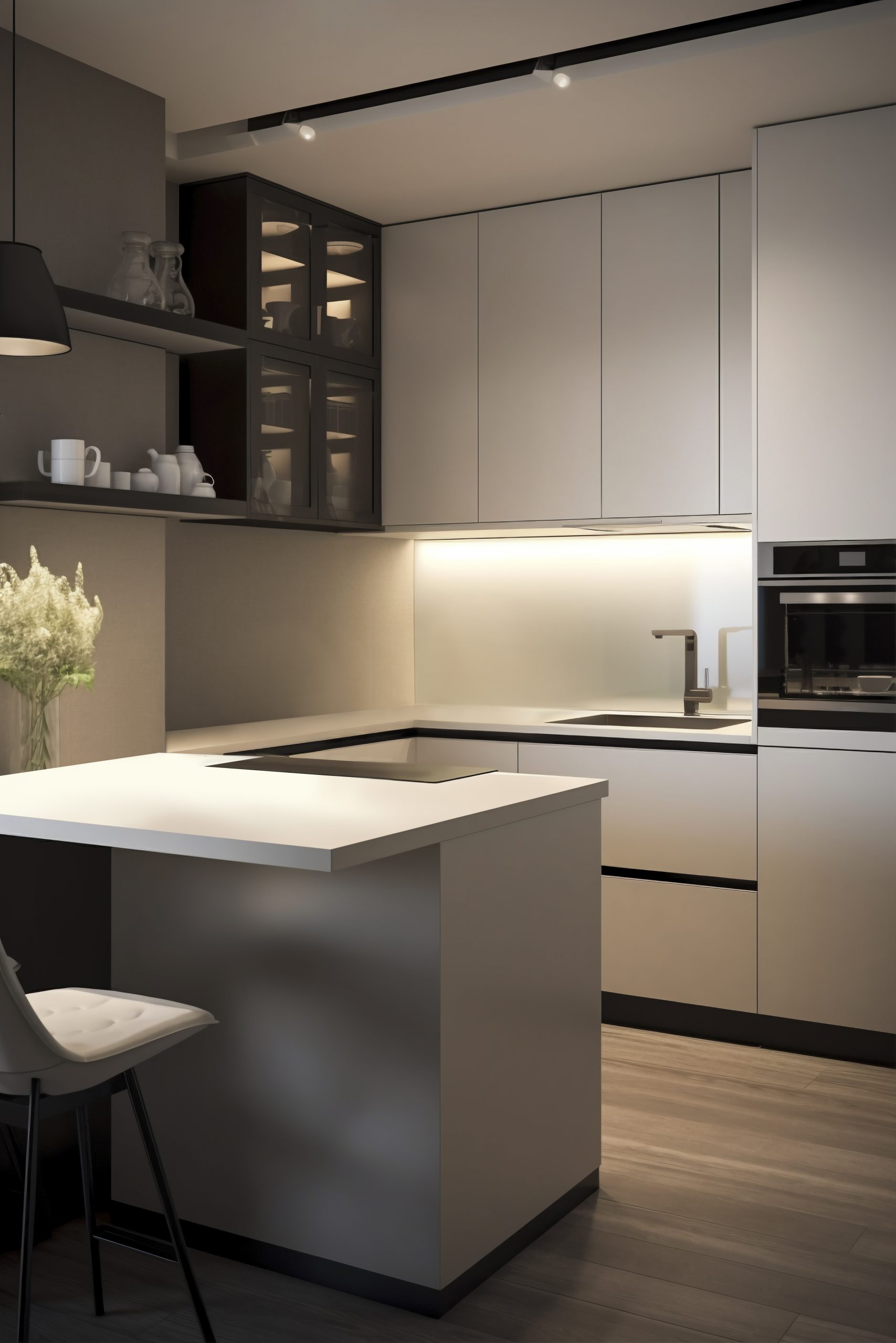 Kitchen With Small Space Modern Design